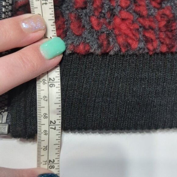 Vintage Spyder Men's Vest Fleece Red Black Web Full Zip Pockets Made USA Size XL - Picture 9 of 13